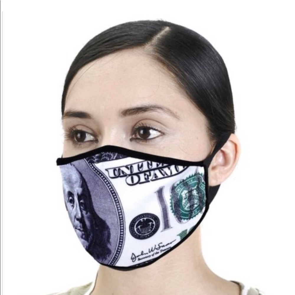 Money Mask 100 Dollar Bill Fashion Face Mask